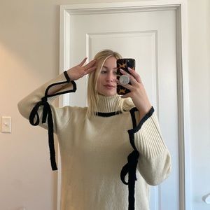 J.O.A. Creme Sweater Turtle Neck Dress